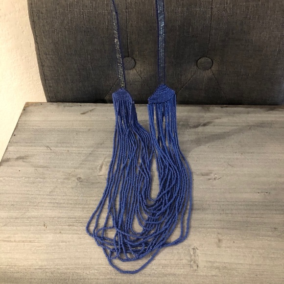 Jewelry - Blue Bead Multi Strand Necklace